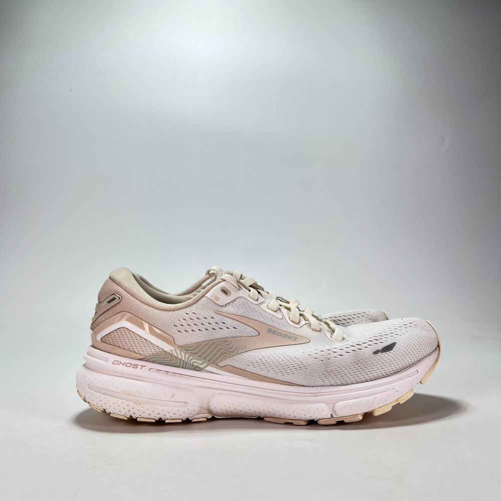 Brooks Ghost 15 Blush Pink Lace Up Road Running Shoes 1203801B189 Women's Size 8